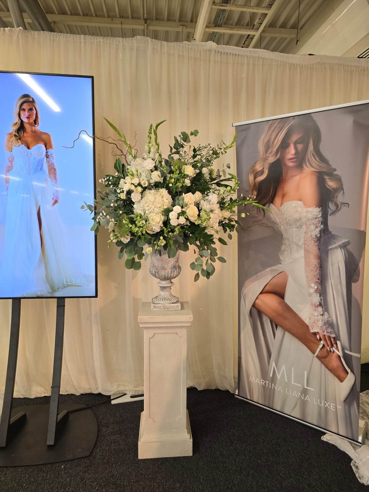 Tall wedding event display